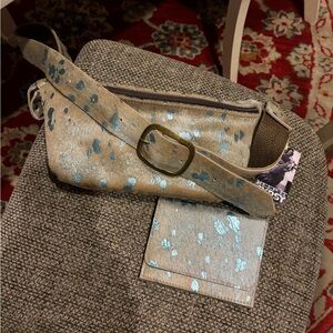 NEW! Matching bum & flora wallet by Keep It Gypsy!! Tan with turquoise acid wash